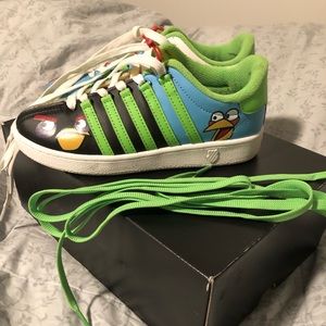 K Swiss Classic Angry Birds 10 Year Anniversary Ltd Ed boys grn sneakers siz 2.5